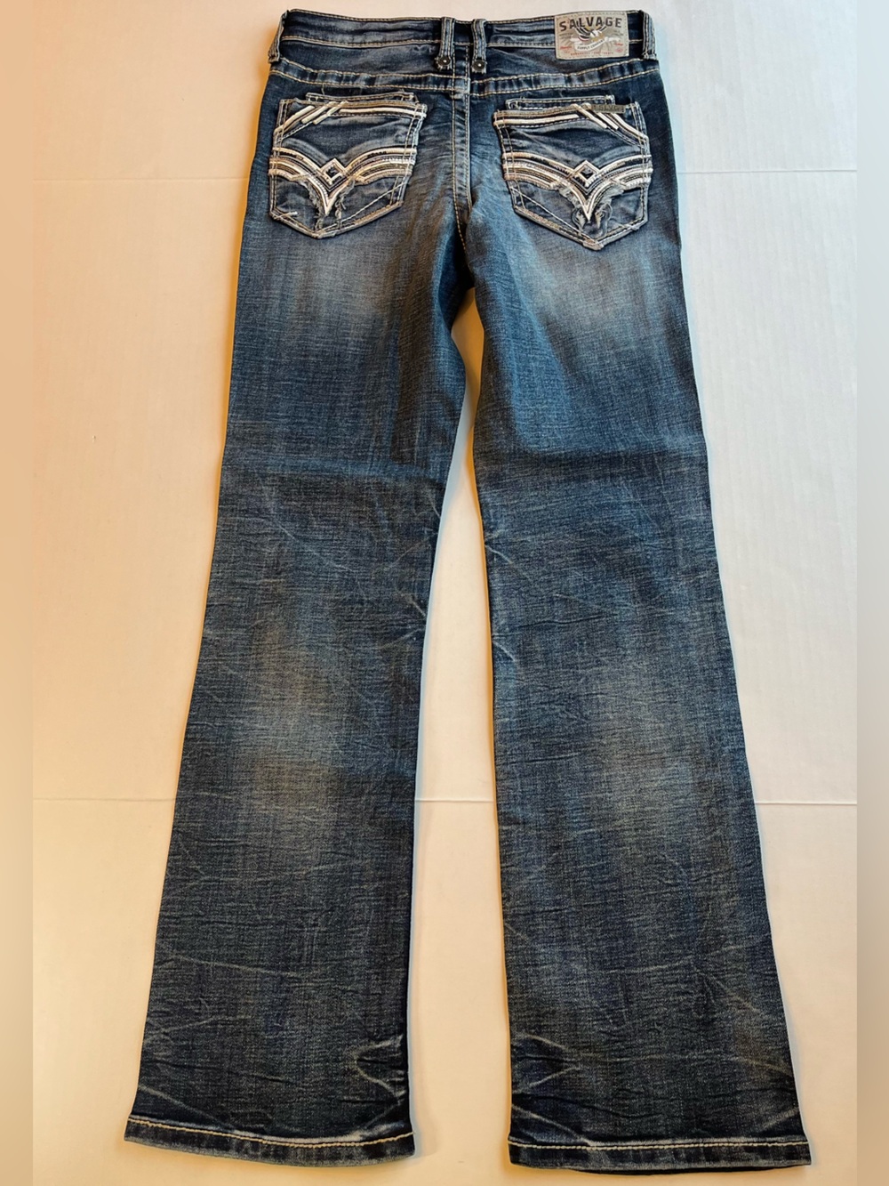 Buckle Salvage Boys Mayhem Jr. Straight Stretch Blue Denim Jeans 16R
